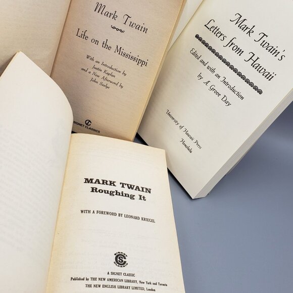 Mark Twain Lot of 5 Non-Fiction Roughing It Mississippi Hawaii Damned Great Dark - Picture 6 of 15